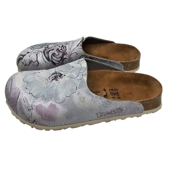 Birki's Birkenstock Victorian Floral Purple Fairy Clog Women's Mules EU 37 US 6 - Picture 1 of 6